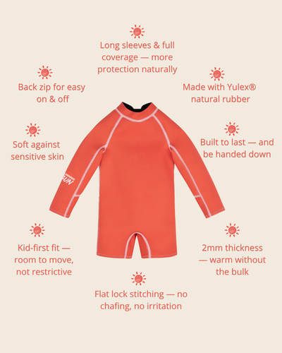 Springsuit Wetsuit - Tomato/Powder Pink