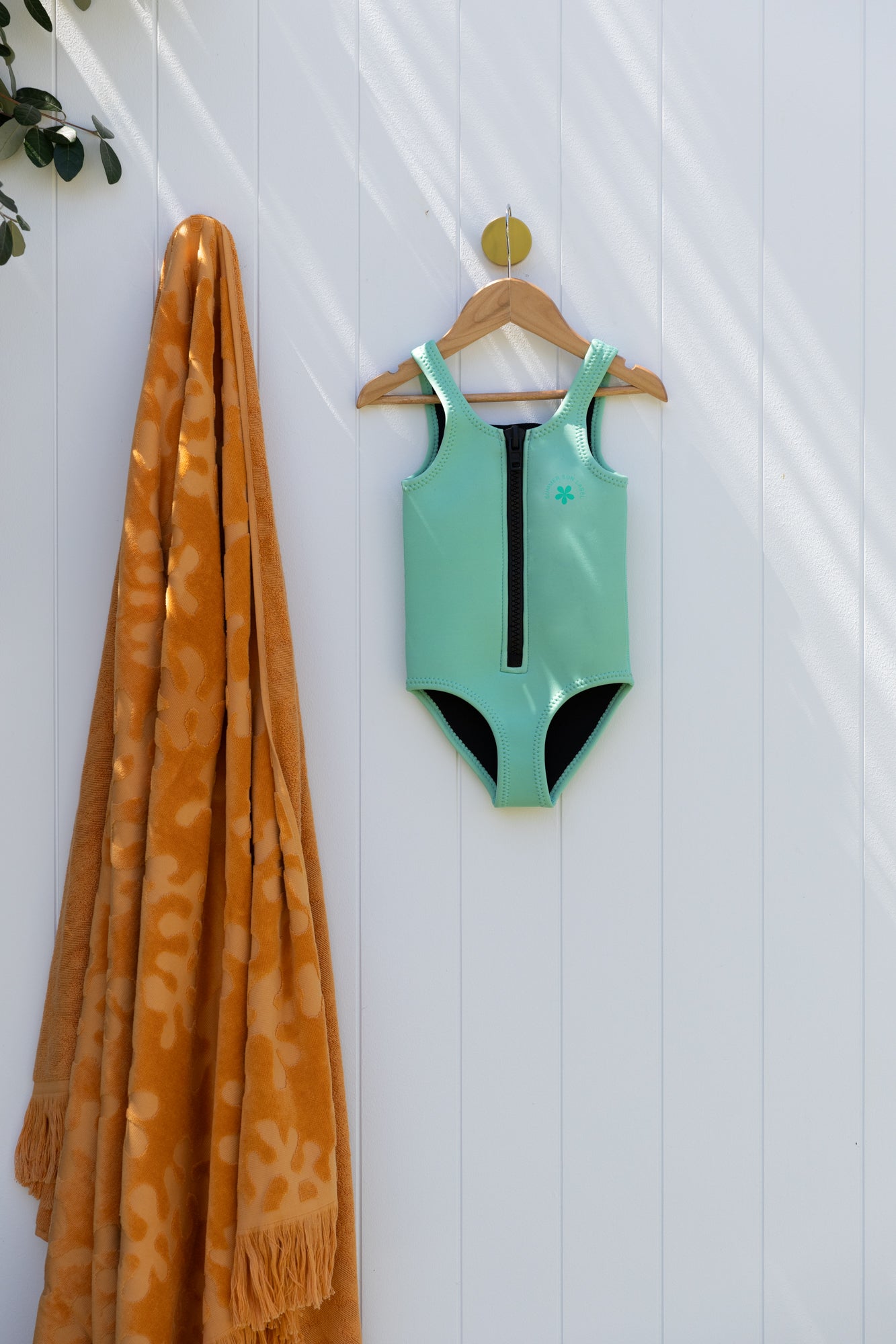 Zip Front Swimsuit  - Mint